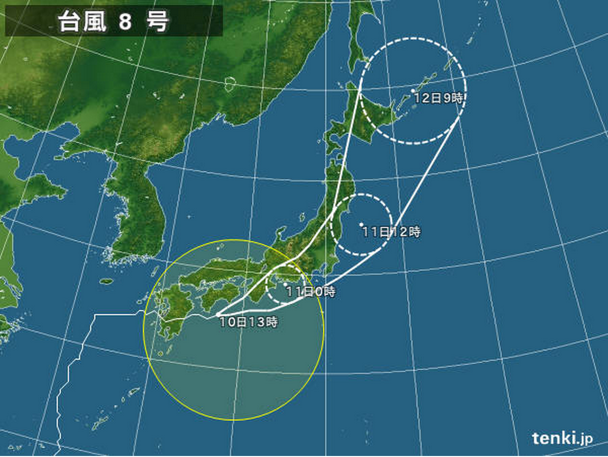 台風8号 11日午前0時に浜松に接近 7 10 14時現在 そして明日は晴れで猛暑になるみたい 浜松つーしん